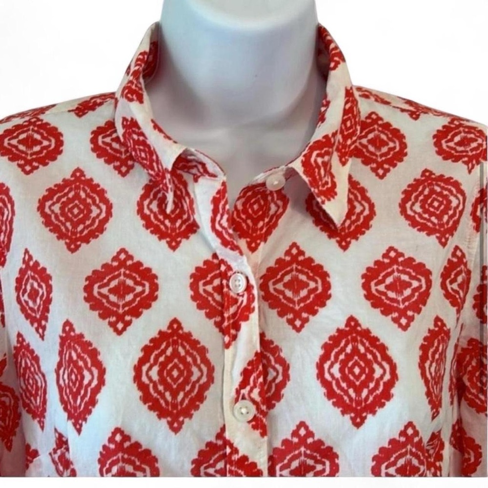 Preppy Crown & Ivy Casual Balletcore Button Down Top - Picture 3 of 8